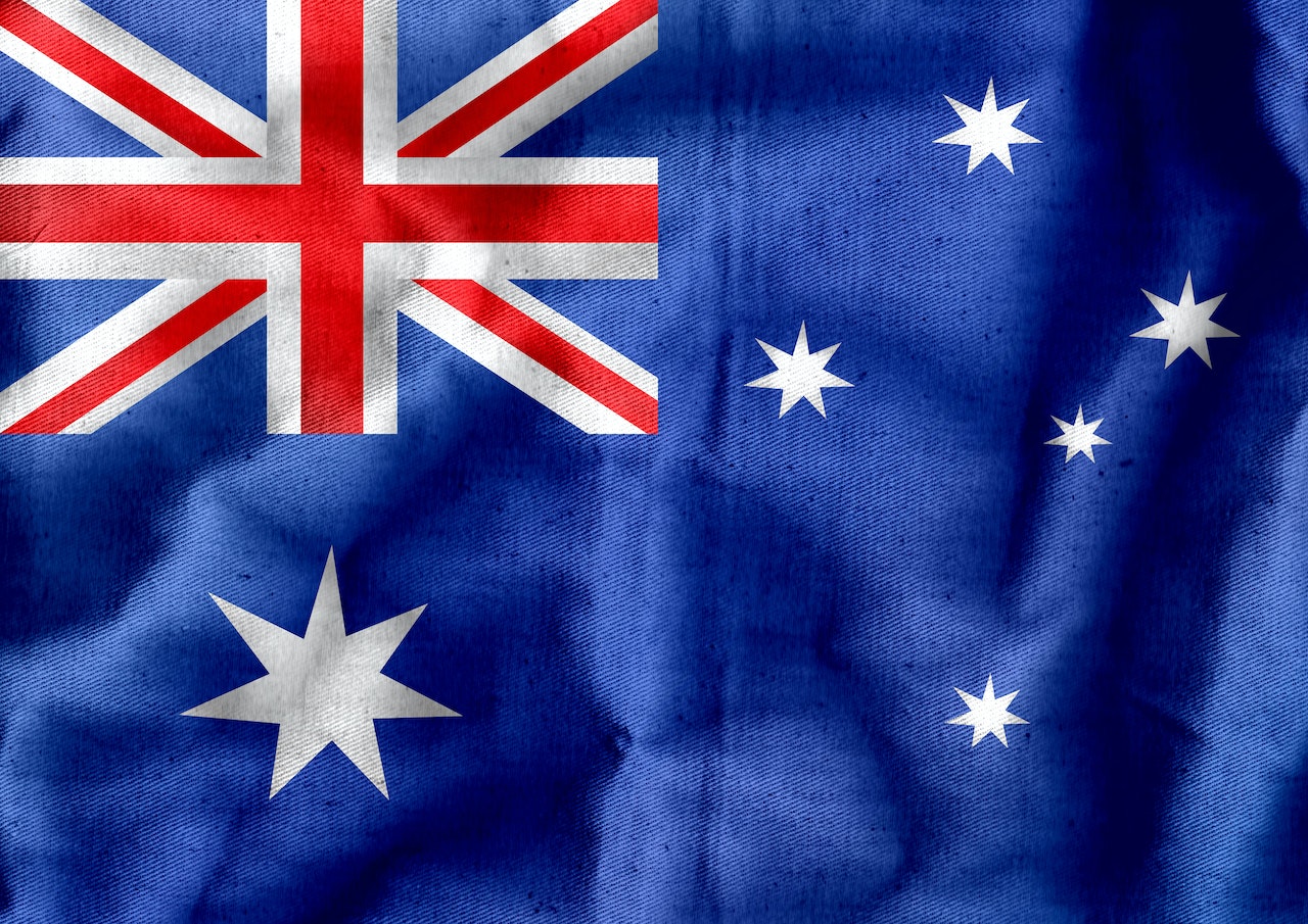 Drapeau de l'Australie et sa capitale Canberra