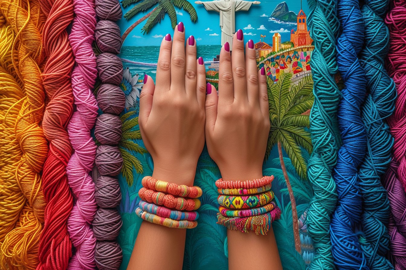 Bracelets brésiliens colorés tissés à la main