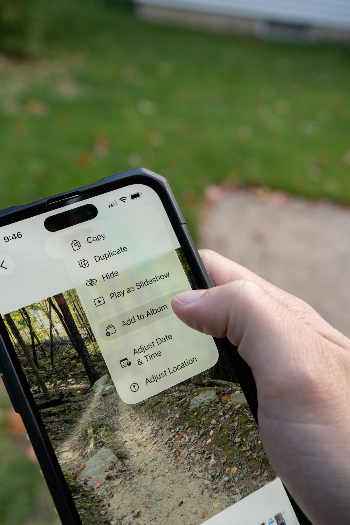 iPhone avec galerie photos ouverte